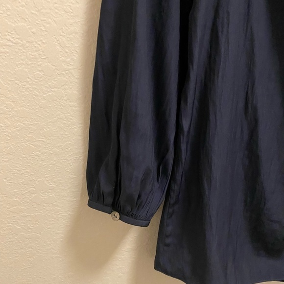 Ramy Brook Meryl Cold Shoulder Blouse In Navy Blue - Picture 8 of 12